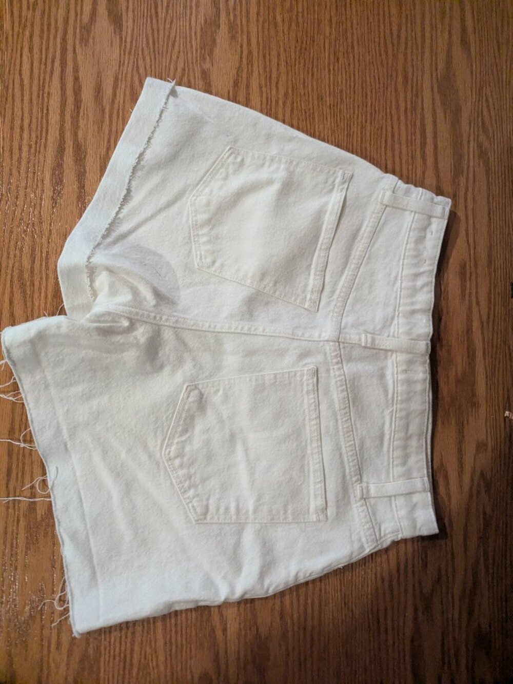 Madewell White Denim Cutoff Shorts Size 28 High Rise Raw Hem